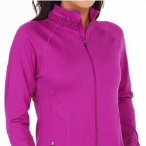 SPANX Active Contour Zip Up women’s size S purple